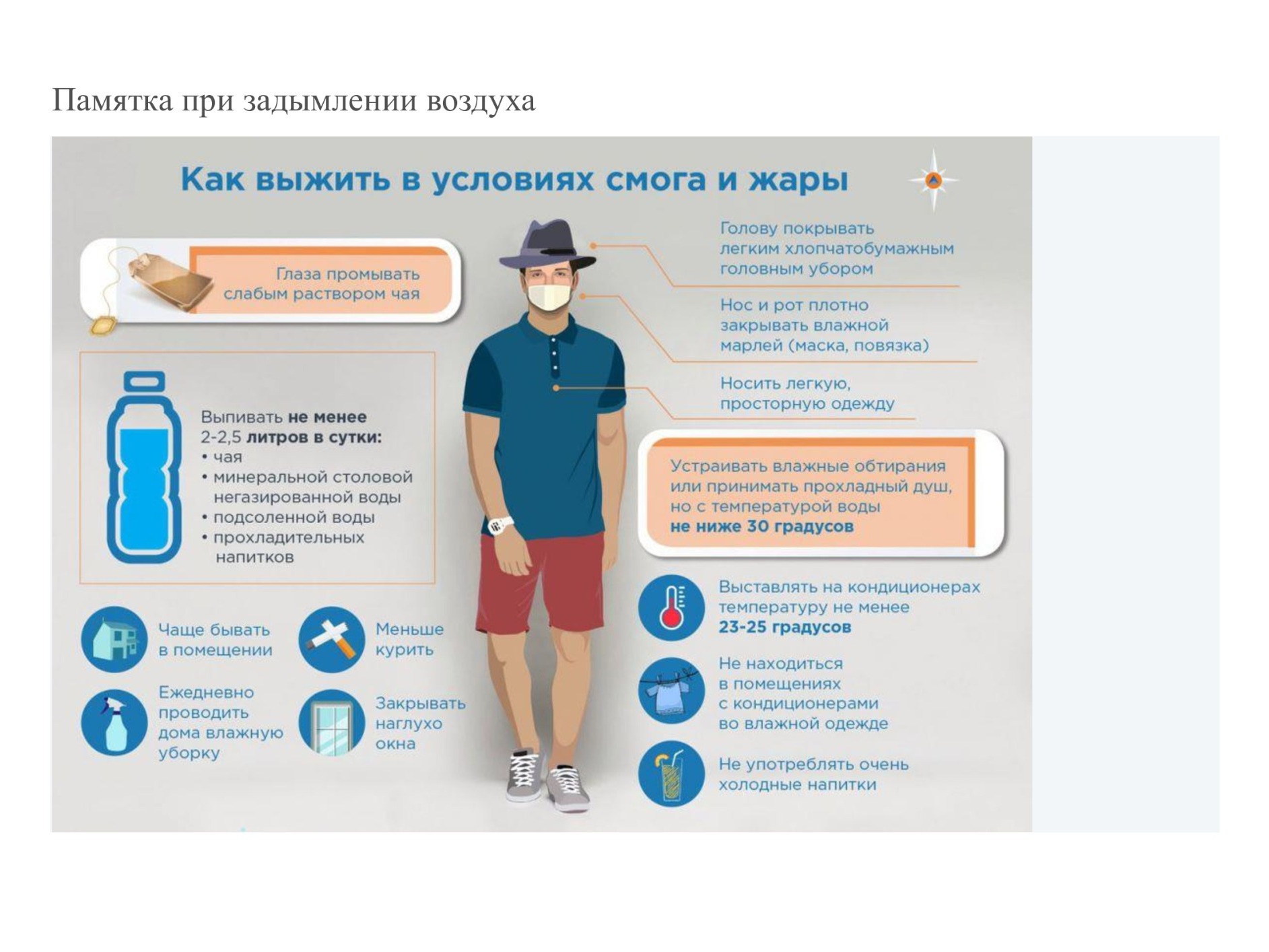 Правила поведения при задымлении, смоге .